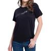 Pinko Up T-Shirt Maglietta, Donna, Scritta con Brillantini, Cotone Regular Fit (IT, Testo, L, Regular, Regular, Nero)