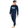 ALV by Alviero Martini Pigiama Lungo da Uomo in Cotone Vari Colori E Taglie, Tuta Homewear Maschile (2XL (52), ALI023 - Blu Scuro)