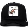 Goorin Bros. Limited Edition Fire Cappellino Trucker Unisex Nero Cappello Baseball in Tessuto Chiusura a Scatto Regolabile, Patch Formica