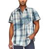 Generic Camicie hawaiane da uomo a quadri con bottoni a maniche corte camicie da uomo estive a quadretti casual magliette da spiaggia vacanze maglietta comoda top da salotto con tasca, 22 Beige, XL