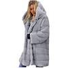 DUHGBNE Cardigan compatible with Maculato Capispalla manica Gilet Body Jacket Gilet lungo Cappotto Cappotto da donna in eco-pelliccia Vestaglia Corta Invernale Pile