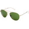 Hally & Son Deus DH501S Occhiali da sole, Unisex, Forma a Goccia, Colore Oro, Lenti Verdi