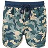 Evoga Costume da Bagno Uomo Militare Mimetico Camouflage Pantaloncino Shorts Bermuda Mare (L, Blu Beige)