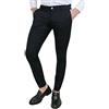 Cristiano Battistini Pantaloni Uomo Slim Fit Casual Eleganti in Cotone (42, Nero)