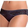 Cotonella 8 Pezzi Slip Donna L'Altra GD172 Mini con Inserti in Pizzo, Nero 2/S