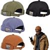 AZIDWERYQ Berretti Senza Tesa da 4 Pezzi per Uomo e Donna, Cappello Senza Tesa con Polsino Arrotolato Vintage, Cappello Docker in Cotone Regolabile