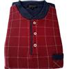 Conquista Pigiama Uomo Invernale, Punto Milano 50% Cotone 50% Acrilico, 7027 (L, Bordeaux)