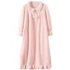 BOLEXA Camicie da Notte Lunghe e Larghe da Donna in Pile di Corallo, in Velluto, Spesse e Calde, Invernali, da casa, Larghe(Pink,3XL)