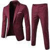 Generico Completo Uomo Estivo Elegante Completo Sartoriale da Uomo - Giacca E Pantaloni Abiti Cerimonia con Bottoni Classici Eleganti Classica Vintage per Formale Business Evening