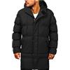 Generico Cappotto Invernale Lungo Uomo Casual Taglie Forti Piumino Caldo Giubbotto Lunga Cappotti Parka Giacche con Cappuccio
