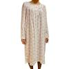 Linclalor Camicia da Notte Puro Cotone Manica Lunga Art. 74037-44, Rosa