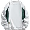 BERCIELY Felpa Uomo Gioventù Classico Tendenza Pullover vestibilità Regolare Moda Urbano Sportshirt Leggero Comodo Casual Manica Lunga Tops H-White L
