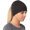 TrailHeads Da Donna Coda di Cavallo Cappello Prestazioni/cap in Esecuzione con Accenti Riflettenti - Adrenaline Series Nero