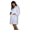 MAMINA Vestaglia Clinica Aperta Davanti in Caldo Cotone premamam Art. 9123 (6/XL, Bianco)