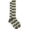 Gallo Calze lunghe uomo cotone leggero verde militare righe bicolore