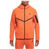 Nike Tech HV0949-846 - Felpa con cappuccio e zip integrale, da uomo, vintage, corallo/nero, Vintage Corallo/Nero, Medium