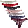 MKLQLS Perizoma in Pizzo per Donna Slip Sexy con Fiocco Mutandine Hipster Traspiranti T-Back Comode Mutandine Bikini Morbido Perizoma Sportivo 7 Pezzi Multipack XL