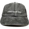 Vivian Flytrap Unisex I Don't Work Here Cappellino da Baseball Ricamato Lavato - Black