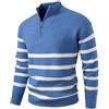 Generico Maglione Uomo Invernale A Listino, Abbigliamento Uomo A Righe Manica Lunga Mezza Zip, Maglioni Classic Sweater Elegante Caldo - Adatto per Primavera, Autunno E Inverno caffè M