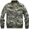 USTZFTBCL Bomber Casual Uomo Primavera Autunno Militare Camo Giacche Volanti Uomo Cargo Cappotti da pilota lavati, EN8 mimetico, L