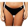 Clessidra Pacco da 6 Mini Slip Donna Vita Bassa in Cotone Elasticizzato Made in Italy PS527 (3, Nero)