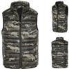 VEQUÈ Smanicato Uomo Invernale Giubbino Militare Giubbotto Camouflage Gilet Imbottito Trapuntato Motivo Mimetico Cerniera Intera Collo Alto (IT, Testo, 3XL, Regular, Regular, Mimetico)