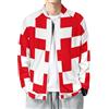 Novastar Giacca leggera da uomo - Red Cross 1 Zip Up Bomber Jacket, giacca a vento casual da uomo, Stile-14, M
