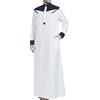 JokeLomple Abbigliamento Musulmano Uomo Thobe - Manica Lunga con Scollo a V Arabo Islamico Camicia Abiti Arabi Saudita Vestito Arabo Uomo Marocchino Discreto e Raffinato