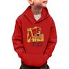 Generisch Felpe per bambini e bambine con auto a maniche lunghe con cappuccio per bambini piccoli inverno camicia calda maglione top top top 3-14 anni, Colore: rosso, 7-8 Anni