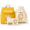 Generico Set Asilo Personalizzato con Nome - Zaino, Sacca cambio, Astuccio - Kit Completo per Bambini Scuola Materna asilo nido