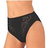 JADEA Slip Donna 6 Pezzi Cotone BIELASTICO Art. 788 Slip Midi (6 Pezzi Nero, 6-XXL)