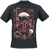 Star Wars The Book of Boba Fett - Galactic Outlaw Uomo T-Shirt Nero XL 100% Cotone Regular
