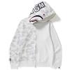 FDTURES 24ss Coppia alla Moda Casual Top BAP Japanese Trendy Brand Shark Head Splicing Night Light Uomo E Donna Felpa con Cappuccio Zip-color1||S
