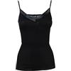Oscalito Donna 16130 Top V Costina Bordo Raso Filo di Scozia (M, 020 Nero)
