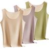 Rainjia Confezione da 3 Canottiera Donna Basic Spalla Larga Collo Rotondo Basso Canotte Termiche Senza Maniche Casual Canotte Canotte Donna Intimo Calda per Inverno