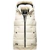 MARIKOO Gilet trapuntato da donna per la primavera B898, bianco, S