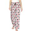 peiyeety Pantaloni daPigiama in pile con stampa lunga da donna, stile Hearts Spades Poker Casino, caldi indumenti da notte