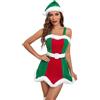 Generico Costume elfo donna Abito Natalizio Lingerie Sexy di Natale Camicia da Notte