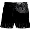 ALPTEC Pantaloncini vichinghi norvegesi Nordic Myth Fenrir Wolf Totem Pantaloncini da spiaggia Pantaloncini da allenamento ad asciugatura rapida Pantaloncini da bagno estivi casual ( Color : Wolf , Size : L
