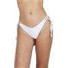 Ready4Dance TETI Slip Bikini Brasiliana Donna Bali con Anello Oro e Lacci Intercambiabili | Costume Mare Regolabile Made in Italy, Bianco M