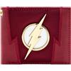 The Flash Emblema di Fulmine Dorato Costume da Supereroe Portafoglio/Portamonete Bi-Fold ID & Porta-Carte, Rosso