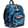 SJ GANG STYLE JAM GANG Zaino Scuola SJ Ever - Blu Boy Ragazzo - Doppio Scomparto - Tasca porta borraccia