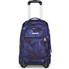 Invicta Trolley Scuola Plug Fantasy Shine, Viola, 3 in 1, Zaino Doppio Scomparto Con Carrello Sganciabile, Tasca Per PC, Tasca Per Borraccia, 34 lt, Scuola Media e Superiore, Viaggio, Zaino Ragazza