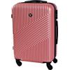 BERTOO Valigia rigida grande Milano XXL, 99L ABS, 75cm, oro rosa, 4 ruote rimovibili