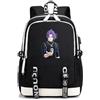 LKY STAR Zaino Blue Lock Anime, Design Nero e Bianco, 45x31x16 cm, Spallacci Imbottiti Traspiranti