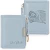 Jeweidea Portafoglio Personalizzato per Donna con Foto Incisa e Nomi Piccolo Portafoglio Bifold con Tasca Portamonete con Cerniera per Mamma, Fidanzata, Regali di Natale Personalizzati (B-Blu)