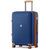 KONO Valigia Grande in PP Rigida 76 cm - Trolley 23 kg Leggero Espandibile con Ruote 360° TPE, Portabicchieri e Serratura TSA (28, Marina Militare)