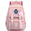 LKY STAR Unisex Blue Lock Zaino con Ciondolo in Peluche e Distintivo Carino Donna Ragazze Grande Capacità per la Scuola Viaggio Casual Backpack per Studenti