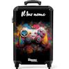 NoBoringSuitcases.com Valigia Trolley Bagaglio a Mano Personalizzabile, Controller Multicolore - 55x40x20 cm, 10 kg, Cabin Go