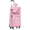 CABIN GO CABIN 5550 Set da 2 Valigie Trolley Leggero con Bagaglio a mano Borsone Piccolo Cabin Size - Trolley morbido con ruote girevoli 55x40x20 e Bagaglio a Mano 40x25x20